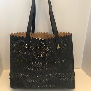 Stella & Dot Black Avalon Tote Bag